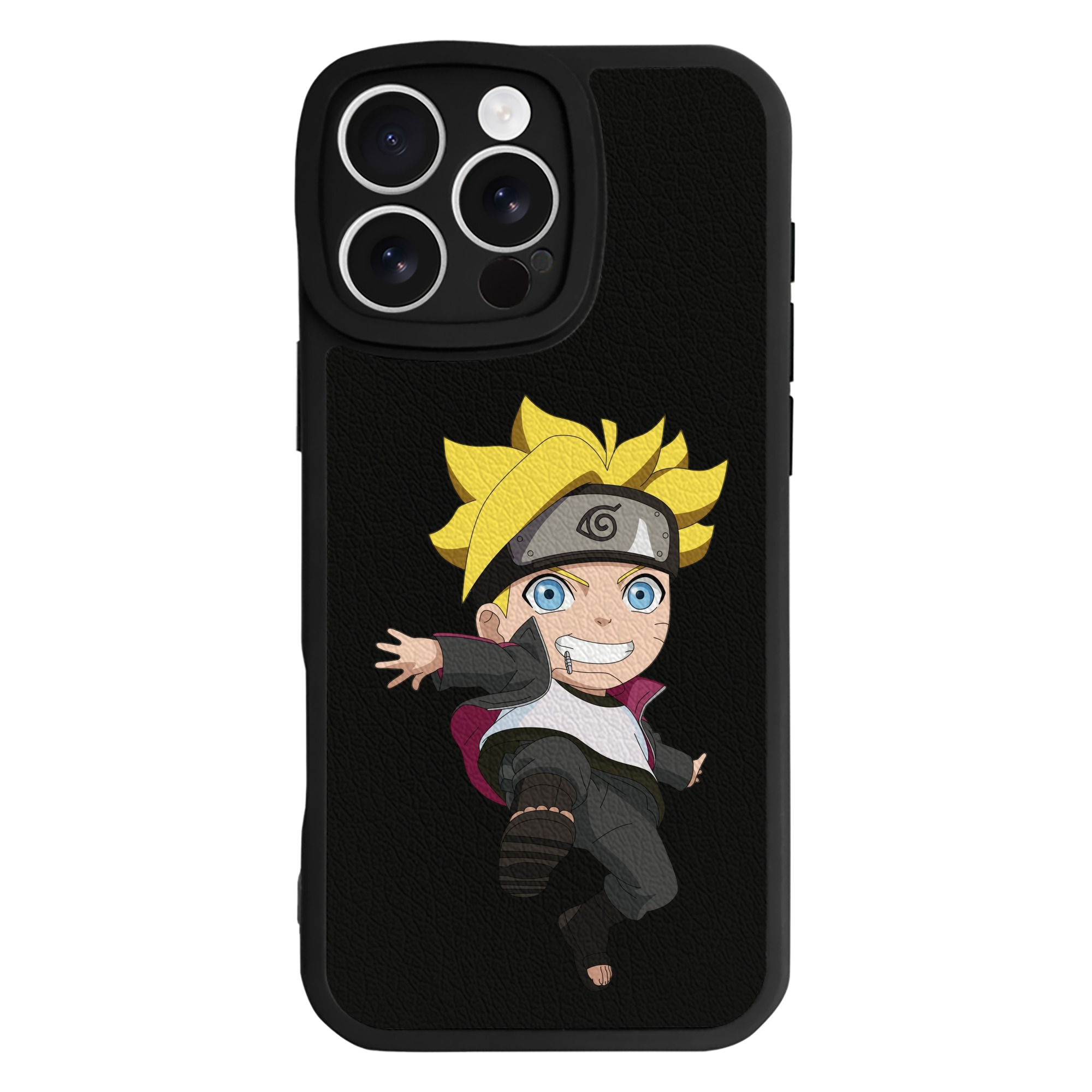（画像用） NARUTO -ナルト- うずまき ボルト Uzumaki Boruto 【iPhone 16シリーズ対応】シリコンスマホケース（レザー調） 材質：シリコン